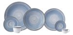 Juego Vajilla Porcelana Schmidt Esfera 28 Piezas Color Celeste