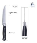 Cuchillo Forjado Profesional Otten 12 Cm - BAZAR CHEFs Negro/plateado - Imagen 2