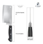 Hachuela Chef Profesional Acero Forjado Otten 16 Cm - BAZAR CHEFs Negro/plateado - Imagen 2