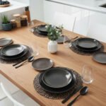 Plato Playo Porcelana Tramontina Lunar 28 Cm Negro Lunar - Imagen 5