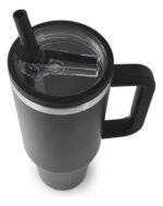 Vaso Térmico Acero Con Sorbete Y Manija Otten 1 Lt Negro Lisa - Imagen 3