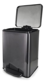 Cesto Recipiente Basura C/ Pedal Otten 30 Lts Negro - Imagen 2