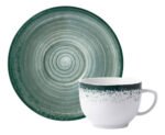 Juego Vajilla Completo Porcelana Schmidt 28 Piezas Verde Esfera - Imagen 3