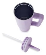 Vaso Térmico Acero C/ Manija Y Sorbete Otten 700 Ml Lila Lisa - Imagen 3