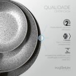 Wok Antiadherente C/ Tapa Y Asa Panelux Maximum Stone 28 Cm Negro - Imagen 3
