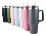 Vaso Térmico Acero C/ Manija Y Sorbete Otten 1 Lt Gris Lisa - Imagen 7