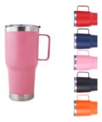 Vaso Térmico Acero C/ Manija Otten 800 Ml Rosa - Imagen 3