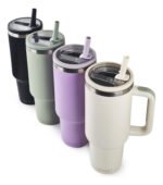 Vaso Térmico Acero Con Sorbete Y Manija Otten 1 Lt Negro Lisa - Imagen 6