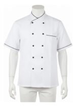 CHAQUETA DE CHEF BLANCA MANGA CORTA XL - TF505-17 - Imagen 2