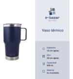 Vaso Térmico Acero C/ Manija Otten 800 Ml Azul - Imagen 10