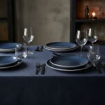 Plato Playo Porcelana Tramontina Topazio 25 Cm Azul Oscuro Topazio - Imagen 4