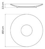 Plato Postre Porcelana Tramontina Itaunas 21 Cm Blanco Itaunas - Imagen 6