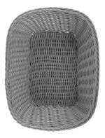 Panera Plastico Trenzada Rectangular Calidad Premium 27 Cm Color Gris Lisa
