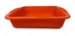Molde Torta Cuadrado Tortera Silicona Antiadherente 22 Cm Color Naranja
