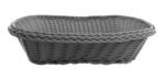 Panera Plastico Trenzada Rectangular Calidad Premium 27 Cm Color Gris Lisa - Imagen 3