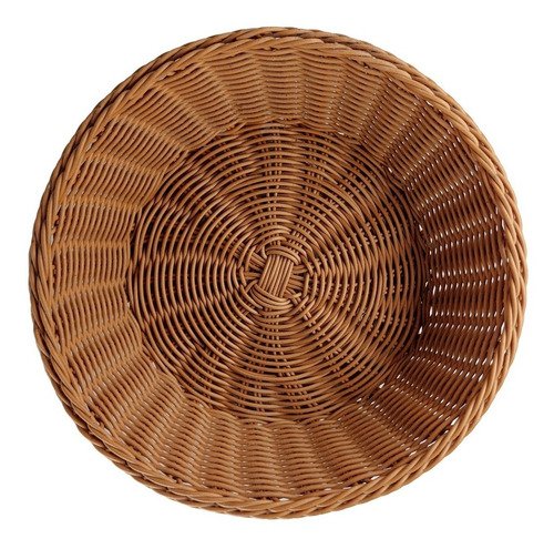 D_943537-MLA48659120733_122021-O Panera Trenzada Plastico Redonda Calidad Premium 27 Cm Camel - Imagen 1