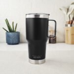 Vaso Térmico Acero C/ Manija Otten 800 Ml Negro Lisa - Imagen 7
