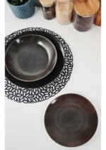 Plato Playo Porcelana Tramontina Lunar 28 Cm Negro Lunar - Imagen 3