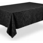 Mantel Rectangular Jacquard Poliéster Otten 4,5 X 1,6 Mts Negro