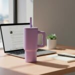 Vaso Térmico Acero C/ Manija Y Sorbete Otten 700 Ml Lila Lisa - Imagen 6