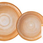 Vajilla Completa 18 Piezas Porcelana Schmidt Naranja