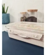 Lunchera Taper Para Vianda Comida Con Cubiertos Otten Beige - Imagen 7