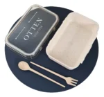 Lunchera Taper Para Vianda Comida Con Cubiertos Otten Beige - Imagen 6