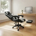 Silla Gamer Ergonómica Reclinable Con Apoya Pies Otten Blanco Eco-cuero - Imagen 3