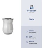 Mate Acero Inoxidable Atérmico Grande Vima Plateado - Imagen 6