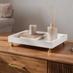 Bandeja Para Hogar Multiuso Melamina Blanca Con Patas Otten Blanco - Imagen 4