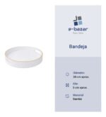 Bandeja Redonda De Desayuno Madera Carol 30 Cm Blanco - Imagen 7