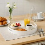 Bandeja Redonda De Desayuno Madera Carol 30 Cm Blanco - Imagen 2