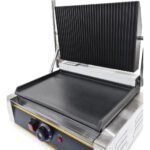 Parrilla Contacto Prensa Bajo Plana Profesional Otten 2200 W Plateado - Imagen 8