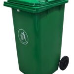 Tacho Contenedor Basura Reciclable Con Ruedas Otten 240 Lts Verde