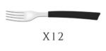 Tenedor X12 Brisa Tramontina Mango Plastico Acero Inox - Imagen 2
