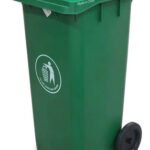 Tacho Contenedor Basura Reciclable Con Ruedas Otten 120 Lts Verde
