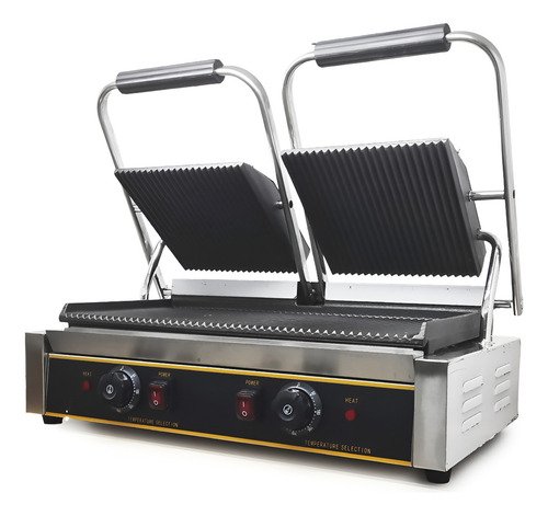 D_694473-MLA96175433675_102025-O Parrilla Contacto Prensa Doble Grill Profesional Otten 4400w Plateado - Imagen 1