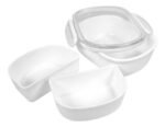 Taper Contenedor Hermetico Vianda Con Division 13 Cm Blanco - Imagen 3