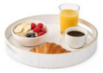 Bandeja Redonda De Desayuno Madera Carol 30 Cm Blanco - Imagen 4