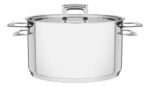 Cacerola Alta C/asas Acero Inoxidable 20cm Brava Tramontina Gris