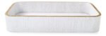 Bandeja Rectangular Multiuso Madera Carol 23x13 Cm Blanco