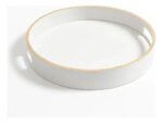 Bandeja Redonda De Desayuno Madera Carol 35 Cm Blanco - Imagen 6