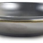 Bowl Ensaladera Acero Inoxidable Borde Bronce 22 Cm Plateado / Bronce