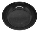 Plato Hondo Metal Enlozado Lozafer 21.5cm Negro Sin Ala Negro Liso