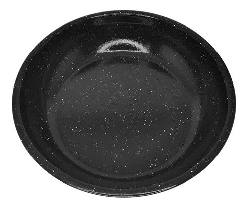 D_787896-MLA96235392052_102025-O-1 Plato Hondo Metal Enlozado Lozafer 21.5cm Negro Sin Ala Negro Liso - Imagen 1