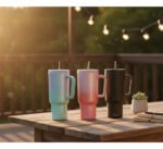 Vaso Térmico Acero Con Manija Y Sorbete Otten 1 Lt Rosa - Imagen 8