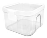 Frasco Apilable Tarro Hermetico Contenedor Acrilico 10 Cm Blanco