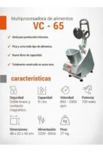 Procesadora Multiprocesadora Industrial Moretti Vc-65 750w - Imagen 9