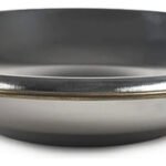 Bowl Ensaladera Acero Inoxidable Borde Bronce 27 Cm Plateado / Bronce