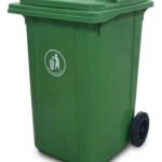 Tacho Contenedor Basura Reciclable Con Ruedas Otten 360 Lts Verde